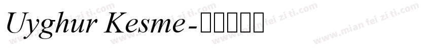 Uyghur Kesme字体转换